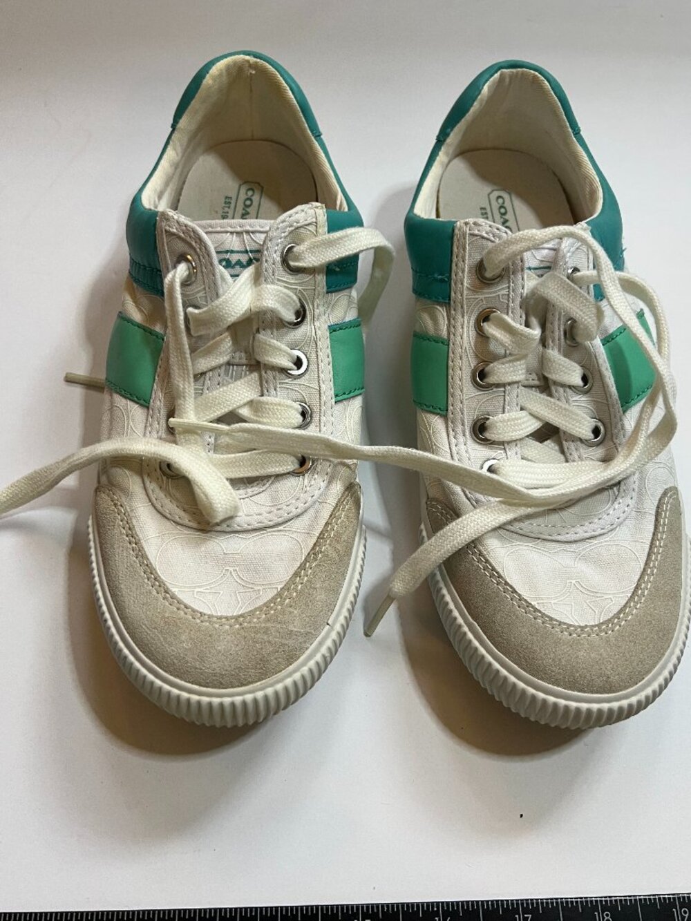 Coach Cady Canvas White Tennis Shoes W9B